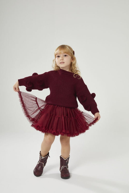 Tutu Skirt + Sweater - Ponpon triko