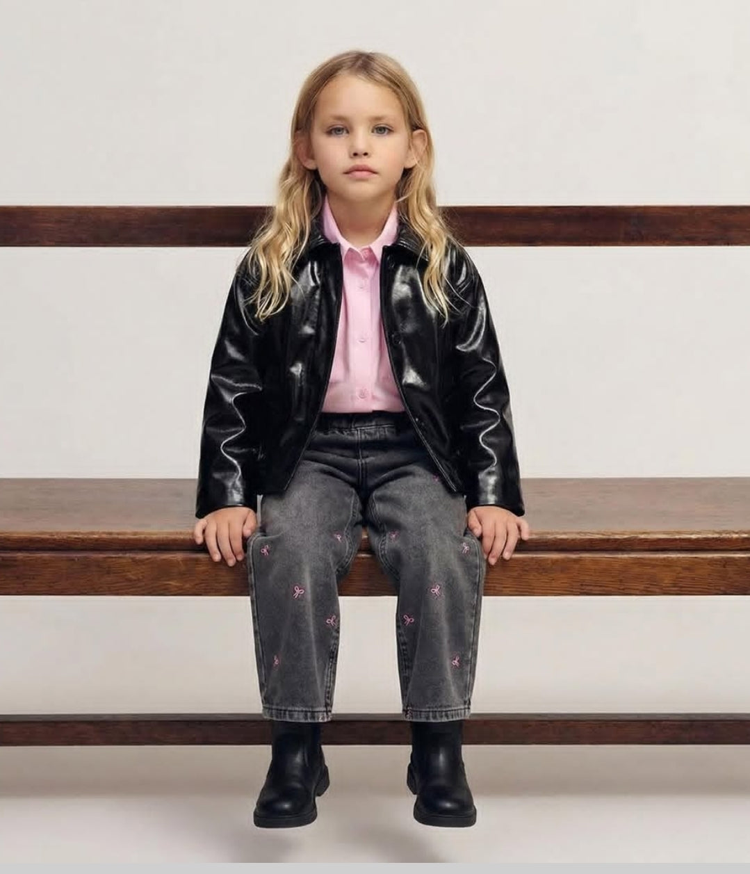 La Ciel Edgy Black Biker Girl Outfit