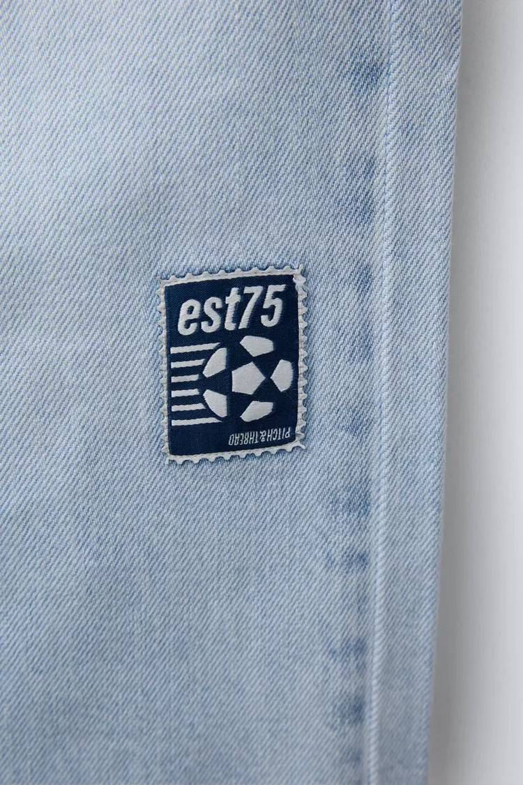 Boys’ Casual Light Blue Elastic Waist Jeans