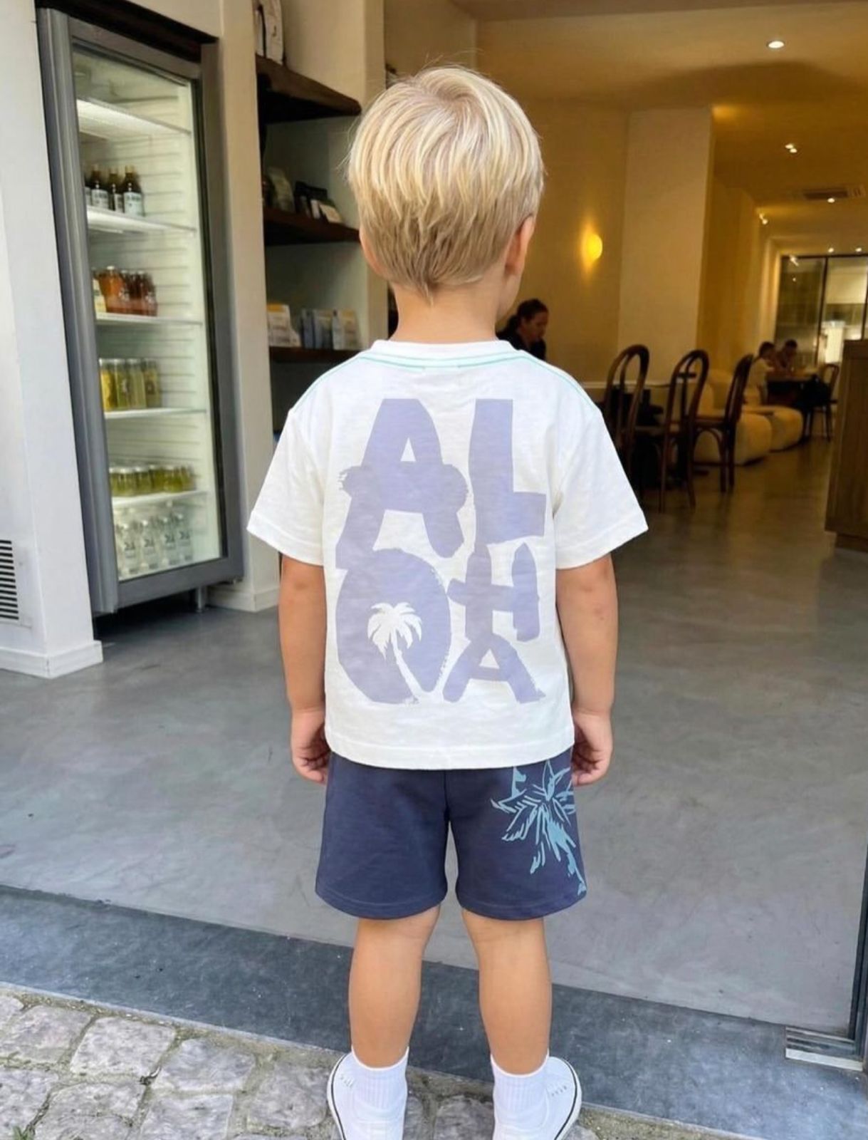 Boy’s Tropical “Aloha” Palm Tree T-shirt & Shorts Set