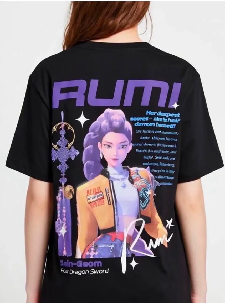 K-Pop Demon Hunter Rumi Graphic Black T-shirt