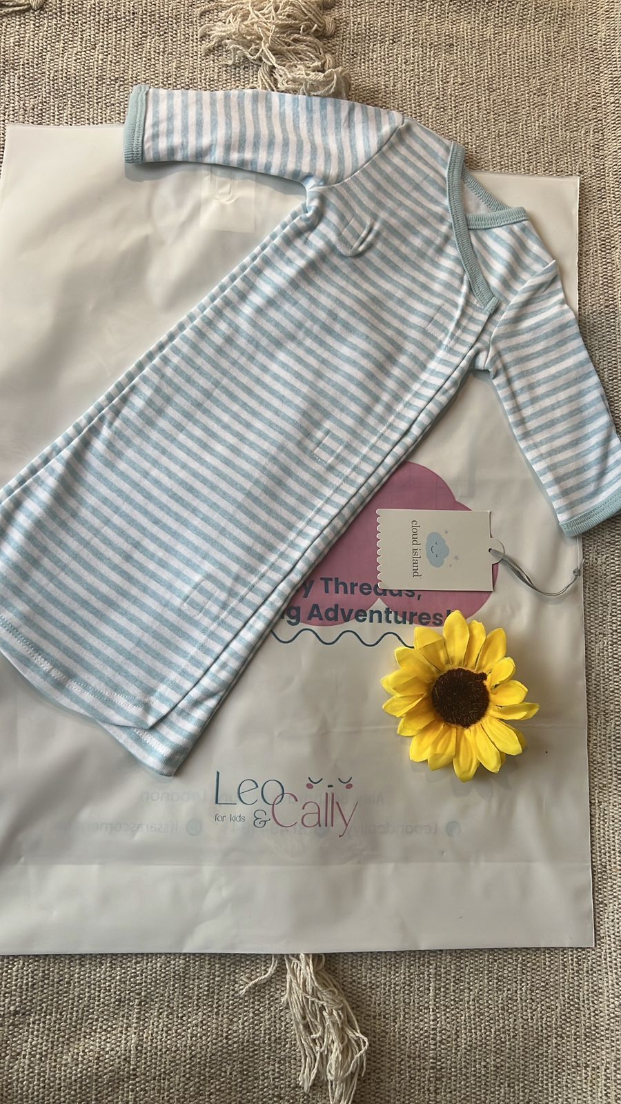 Cloud Island Premature Baby Boy Long-Sleeve Gown image 0