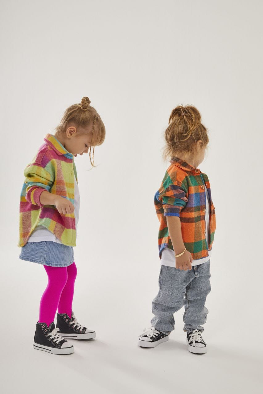 Girls Set Jeans Skirt and Colored Shirt image 2