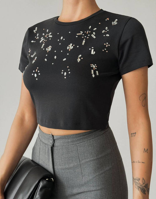 Jewel Rib Crop Top image 0
