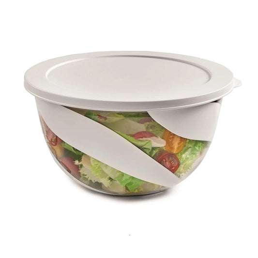 Snips, Salad Bowl, White Salad Bowl, Salad Bowl with Lid, 5 Litres image 0
