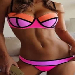 Color Block Low Waist Bikini Swim Suit image 0