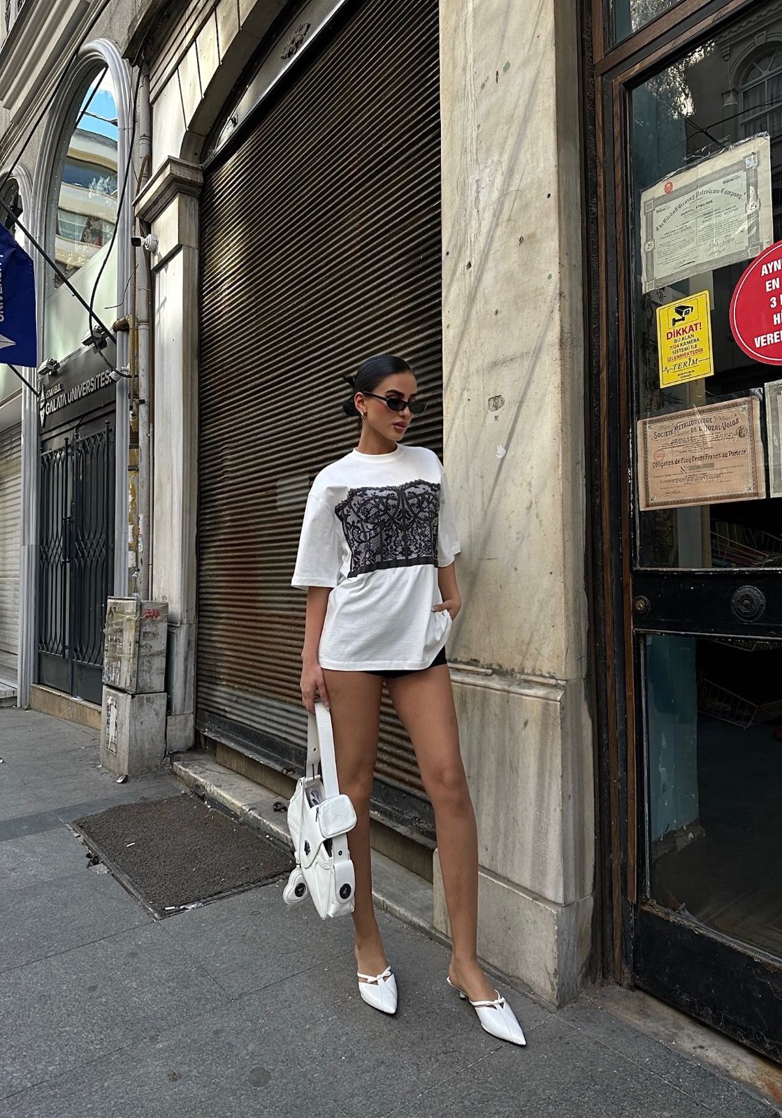 T-shirt with corset design image 0