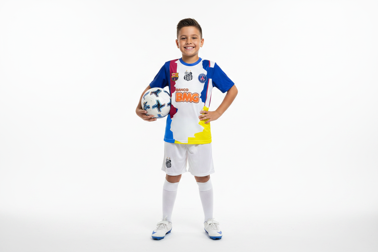 Boy wearing Neymar JR Champions League Kit