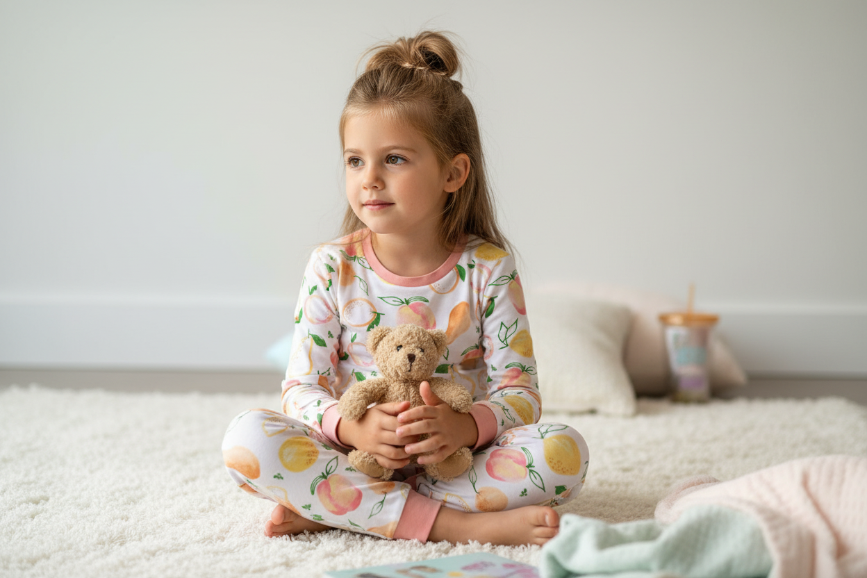 Burt's Bees Girls' Organic Cotton Pajama – Fruit Print