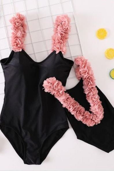 Backless Flower One Piece Swim Suit image 1