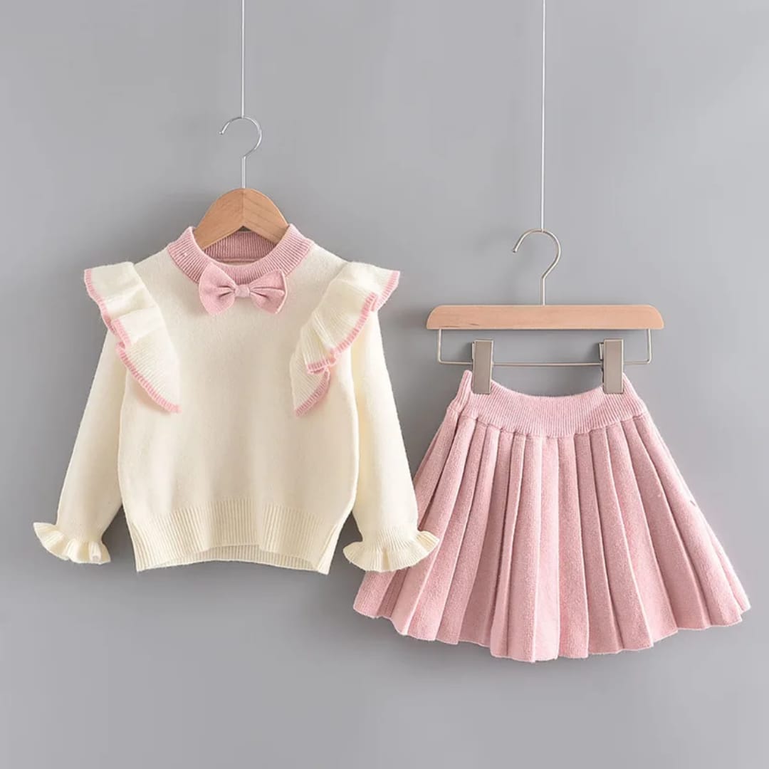 2 pieces Little Girl Triko Set - Skirt image 1