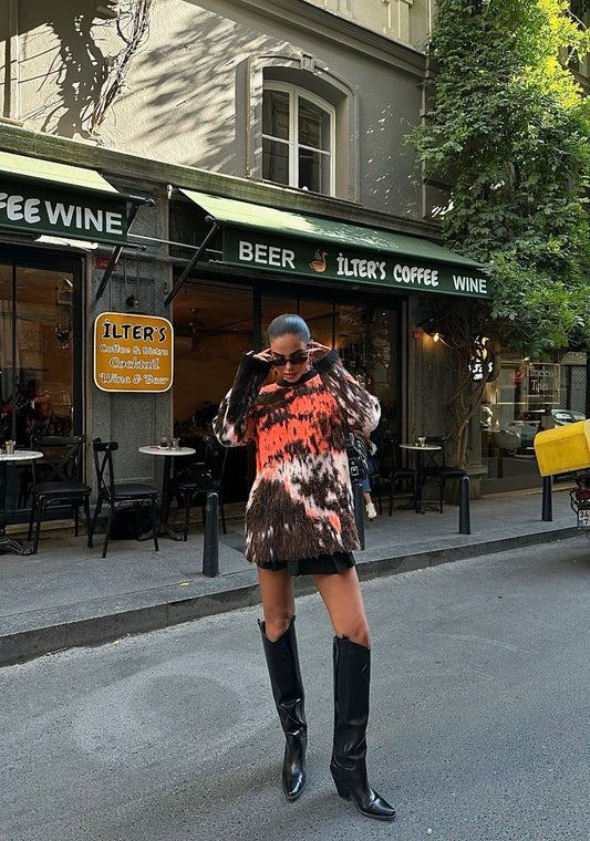 Long printed Sweater image 0