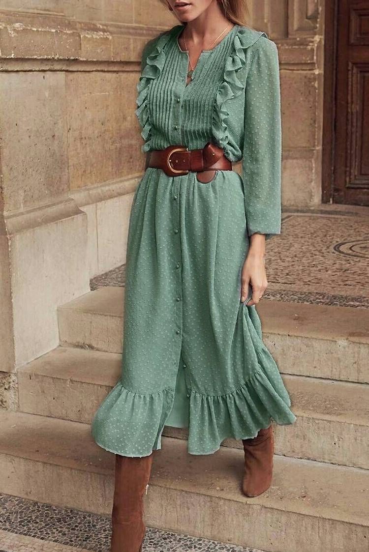 Cora Ruffled Midi Dress image 0