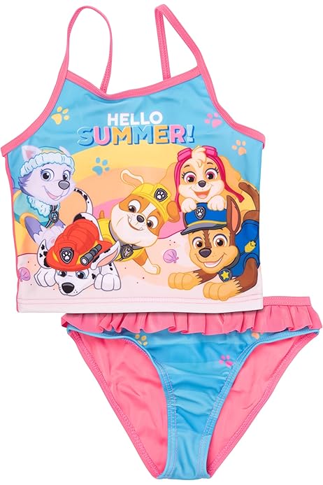 Girls Paw Patrol Swimsuit 2 pieces Tankini - Girls Skye & Everest Swimwear image 0