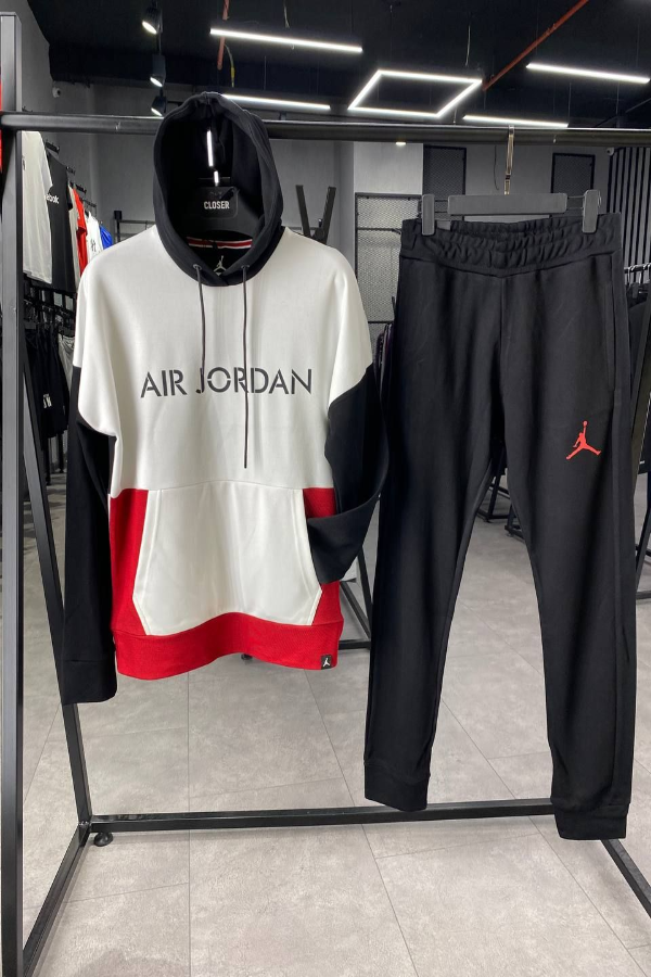 "Air Jordan" Drawstring Hoodie &amp; Sweatpants image 1