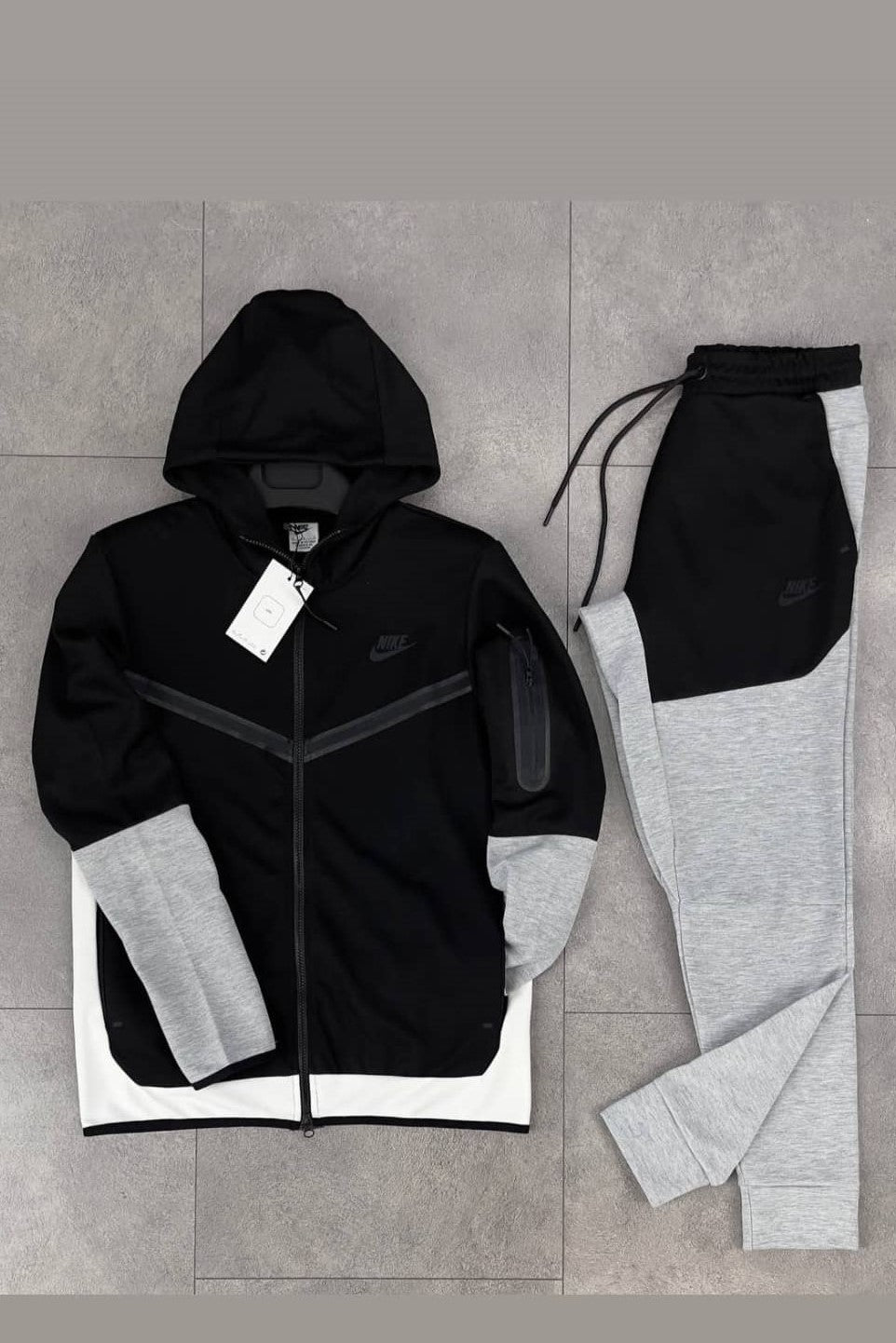 Black and Grey Nike Tech Fleece Tracksuit<span> - </span>Medium image