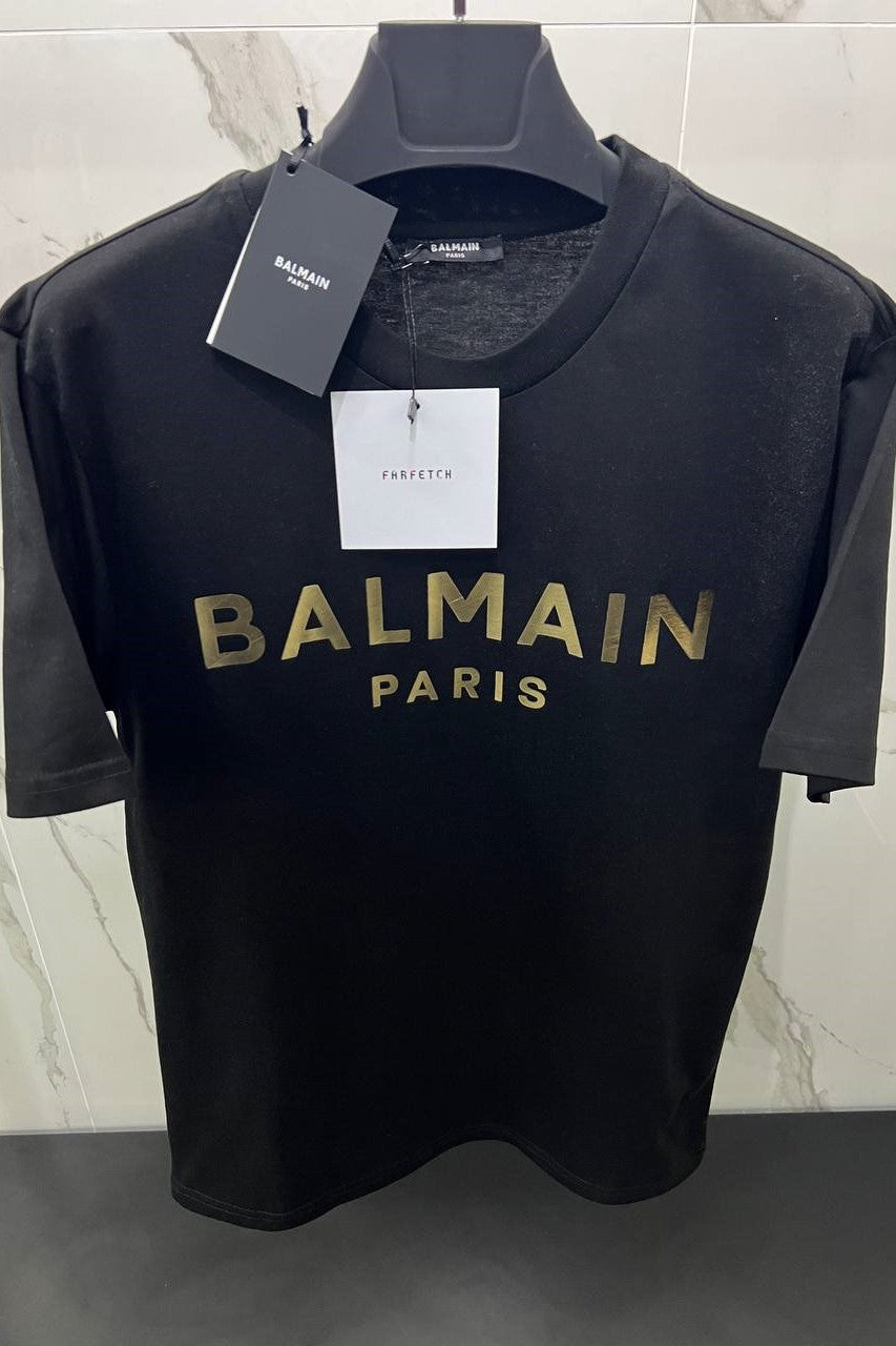 Balmain Paris Black Logo Tshirt image 1
