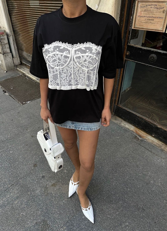 T-shirt with corset design image 0