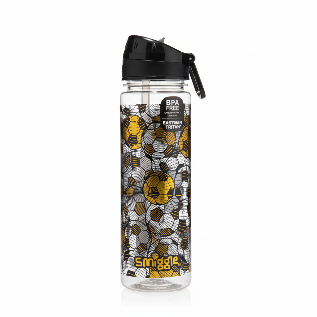 Smiggle Basketball Water Bottle - White Background