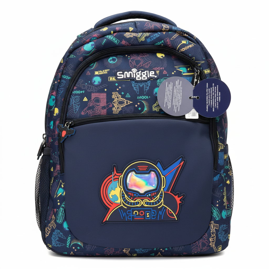 Smiggle Space Astronaut Backpack - White Background