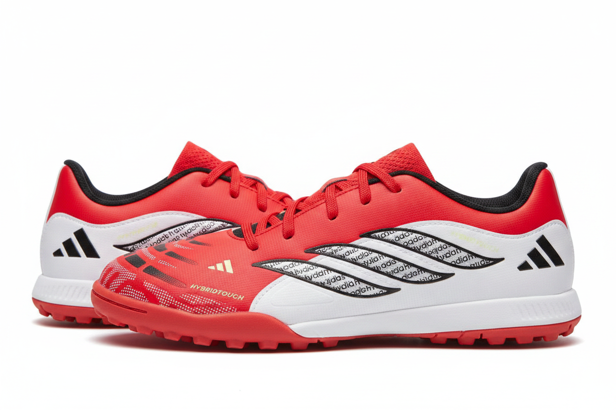Adidas Predator HybridTouch kids red turf football shoes product shot