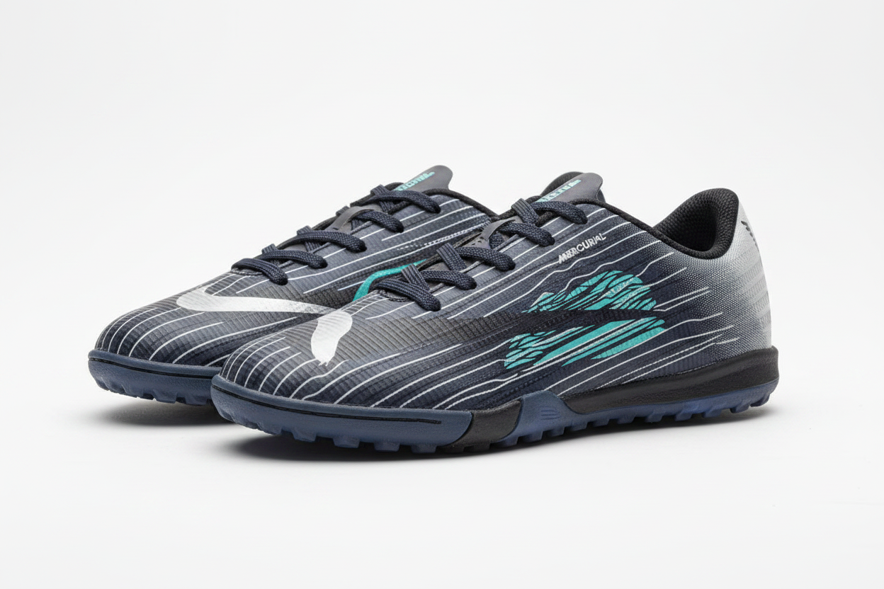 Nike Mercurial dark navy kids turf football shoes product shot