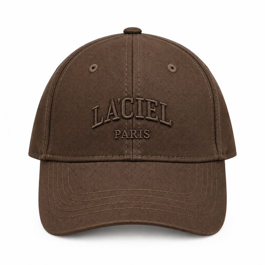 La'ciel Paris Brown Baseball Cap on white background