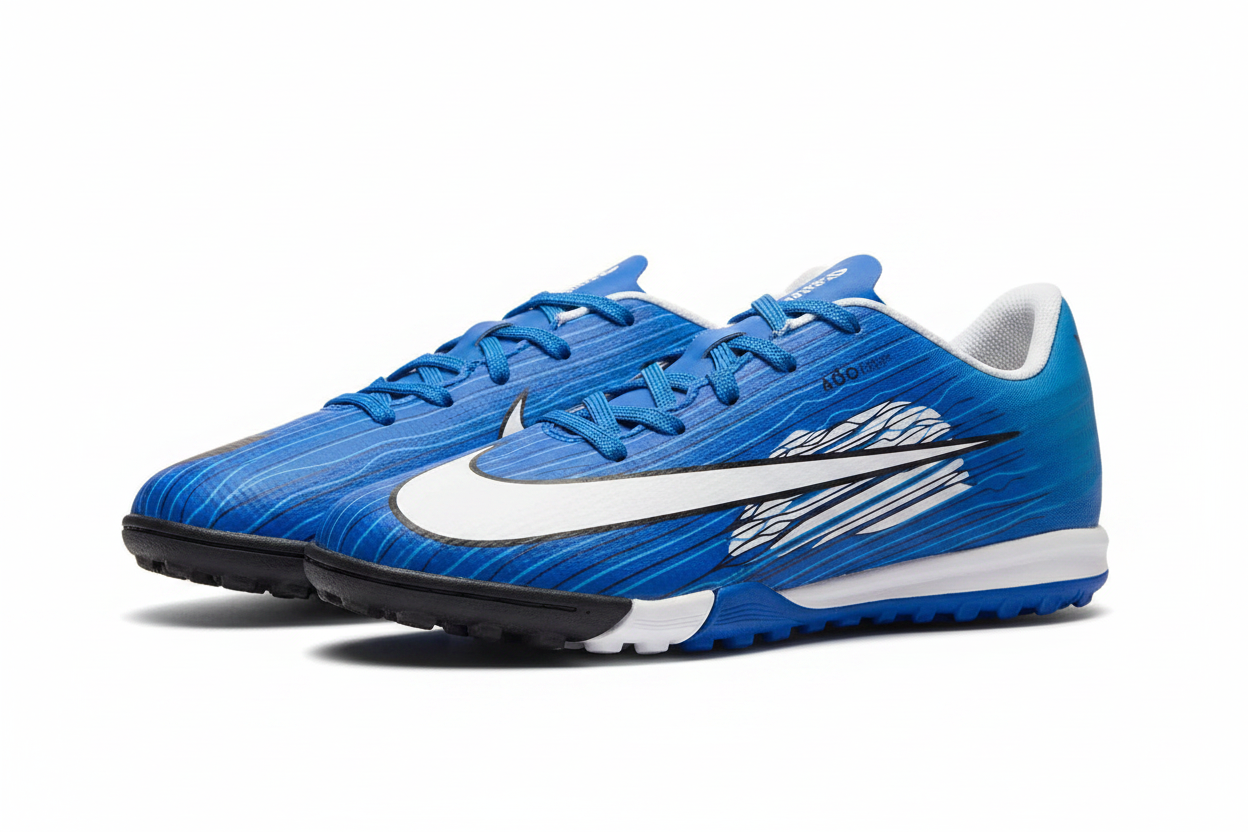 Nike kids royal blue turf football shoes product shot