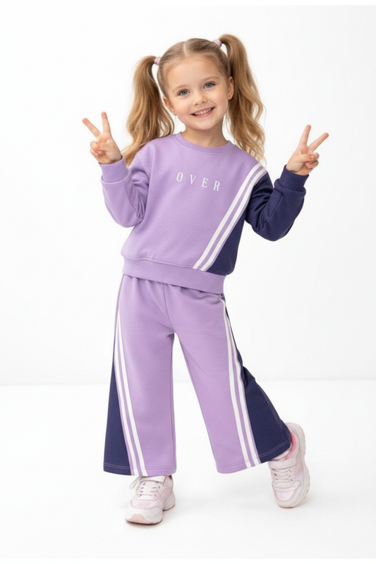 Purple Colorblock Set - Girl Model