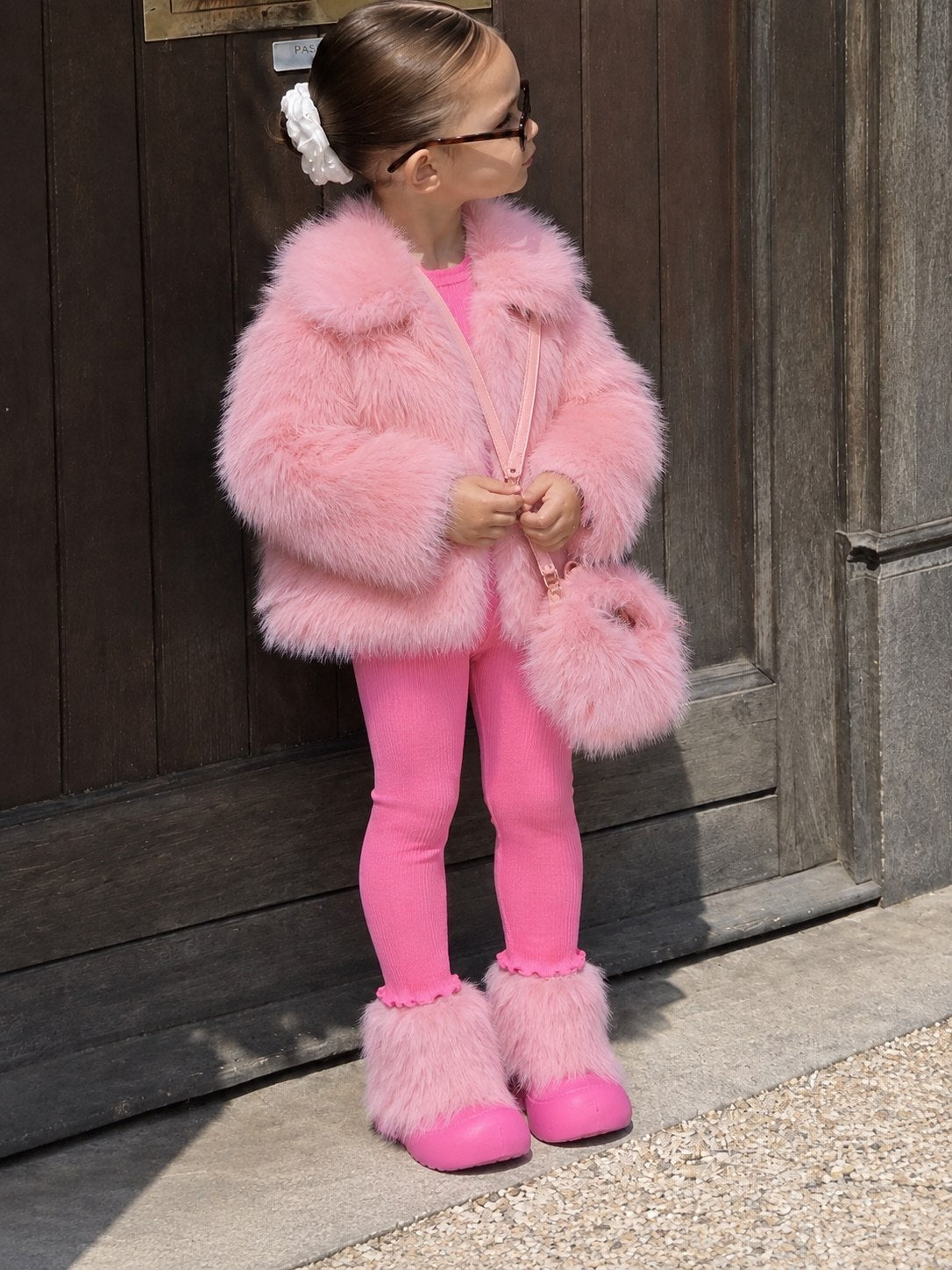 Fur boots + handbag for your little ones