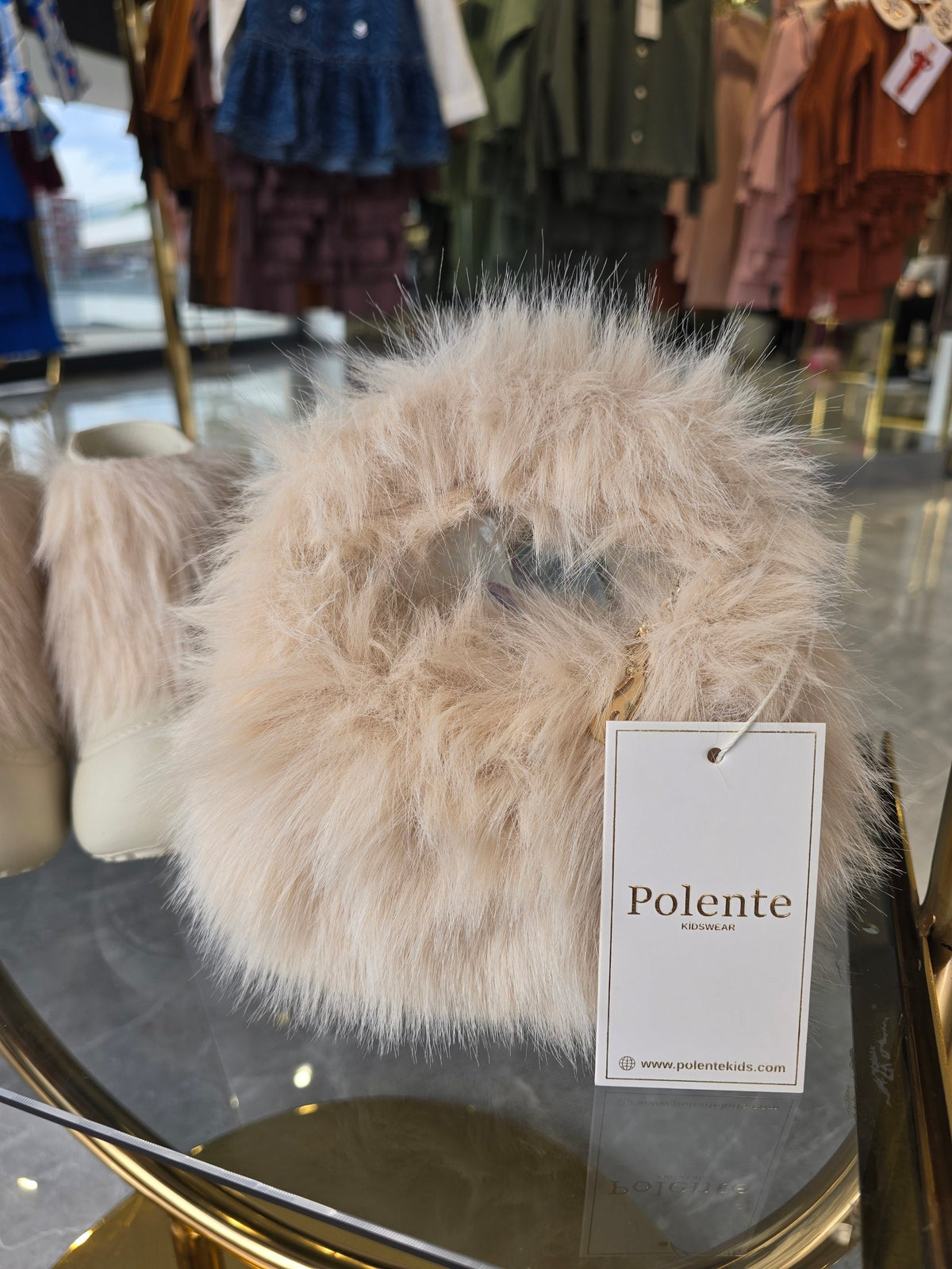 Fur boots + handbag for your little ones