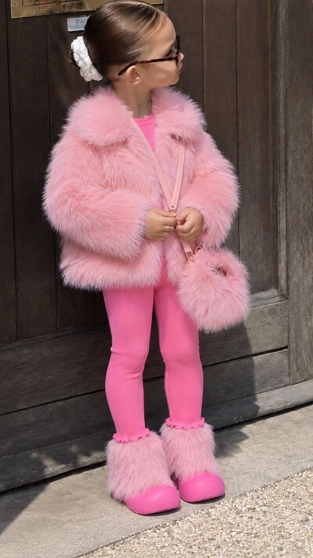 Fur boots + handbag for your little ones