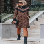 Tiger Print Midi Dress