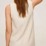 Mango Cream Off White Tweed Dress - Image 2