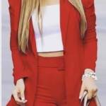 Lapel Collar Open Front Long Blazer and Shorts Set - Image 2
