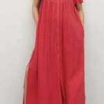 ⁦Long Slit Button Up Dress⁩ - الصورة ⁦2⁩