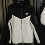 Tech Fleece Black & Grey Color Block Zip Up Hoodie With Joggers - Image 2