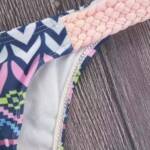 Push Up Padded Printed Braid Swim Suit - Image 3