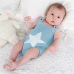 ⁦Star Crohet Bodysuit- Blue⁩ - الصورة ⁦2⁩