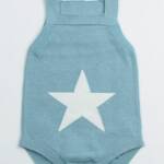 Star Crohet Bodysuit- Blue
