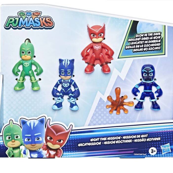 PJ Masks Night Mission Glow in the Dark Action Figure Set