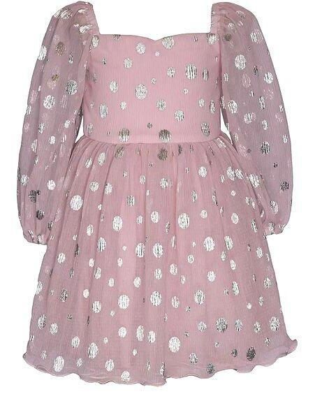 Todler Girl Bonnie Jean Foiled Dot Dress