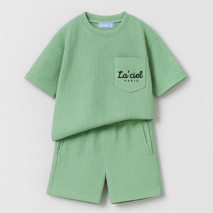 Monochrome Boys set - Shorts and Half Sleeves shirt