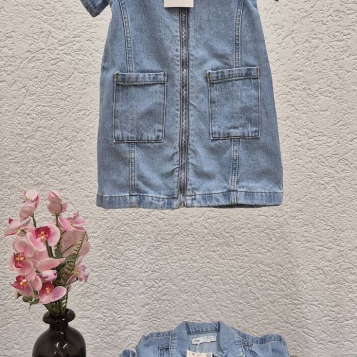 Girls Denim Dress -Light blue Jeans
