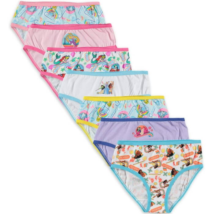Disney Princesses Girls Briefs Underwear 7-pack