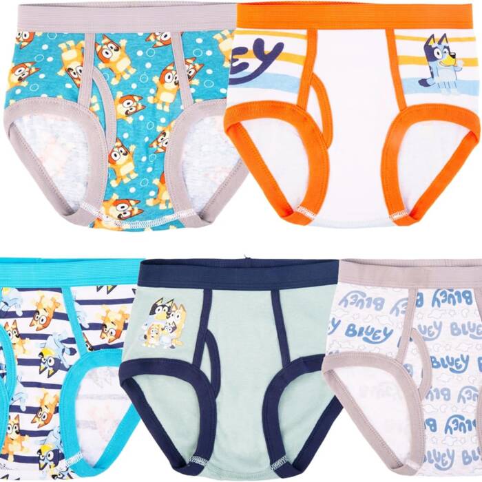 Toddler's 5-Pack Bluey Cotton Briefs Underwear