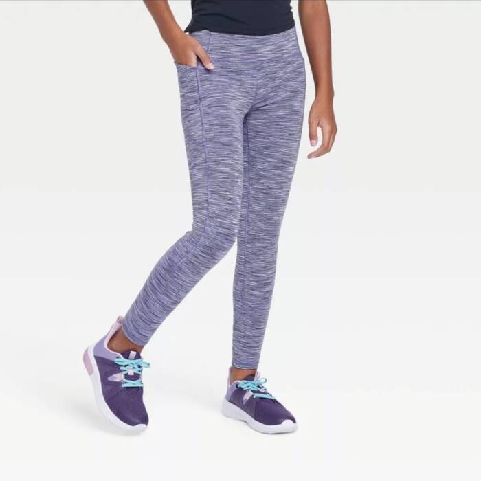 Girls' Cozy Pocket Leggings - All in Motion Purple